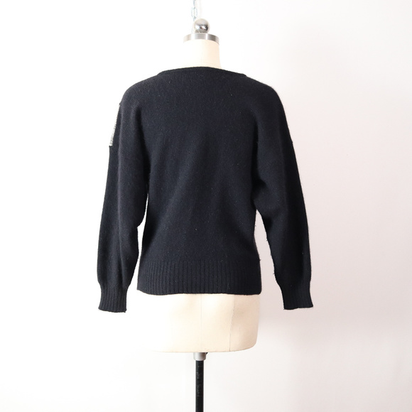 ❌SOLD❌vintage 80s angora pattern sweater - Picture 4 of 4